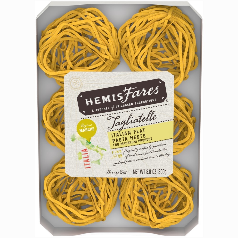 slide 1 of 1, HemisFares Tagliatelle Italian Flat Pasta Nests, 8.8 oz