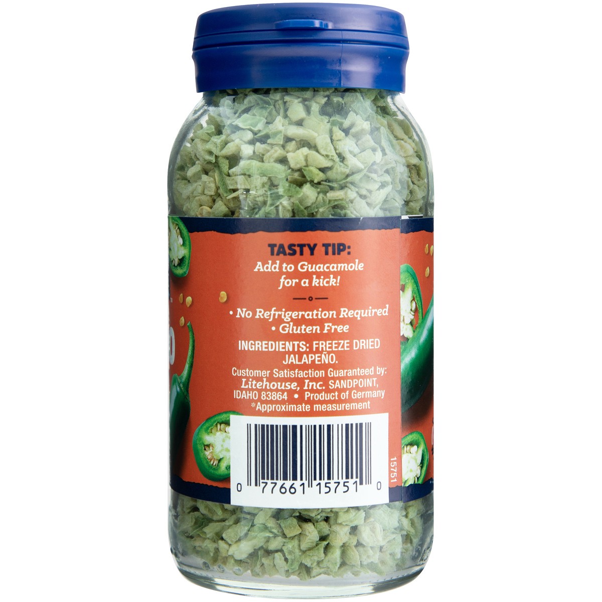 slide 3 of 5, Litehouse Freeze Dried Jalapeno 0.39 oz. Jar, 200 ml