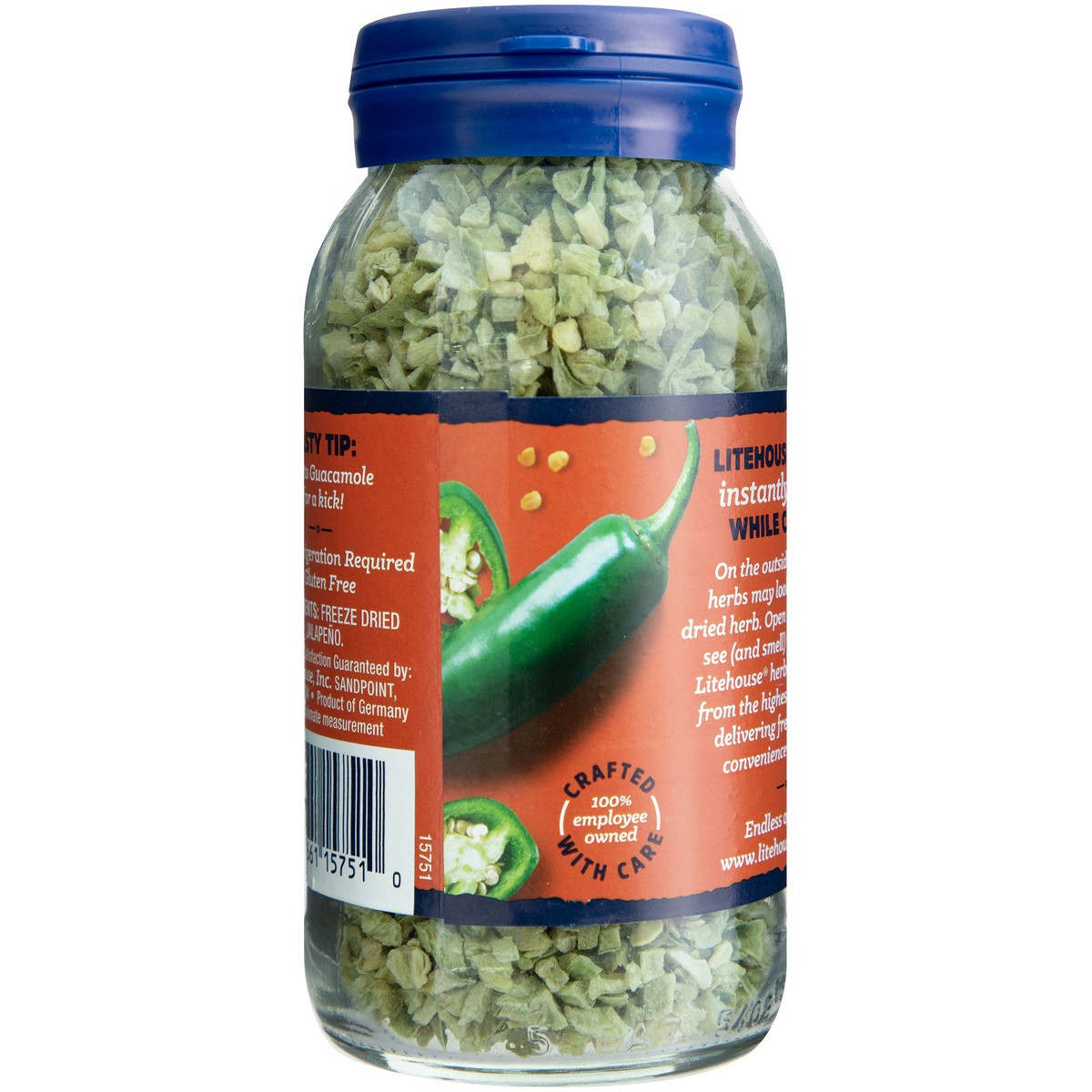 slide 5 of 5, Litehouse Freeze Dried Jalapeno 0.39 oz. Jar, 200 ml