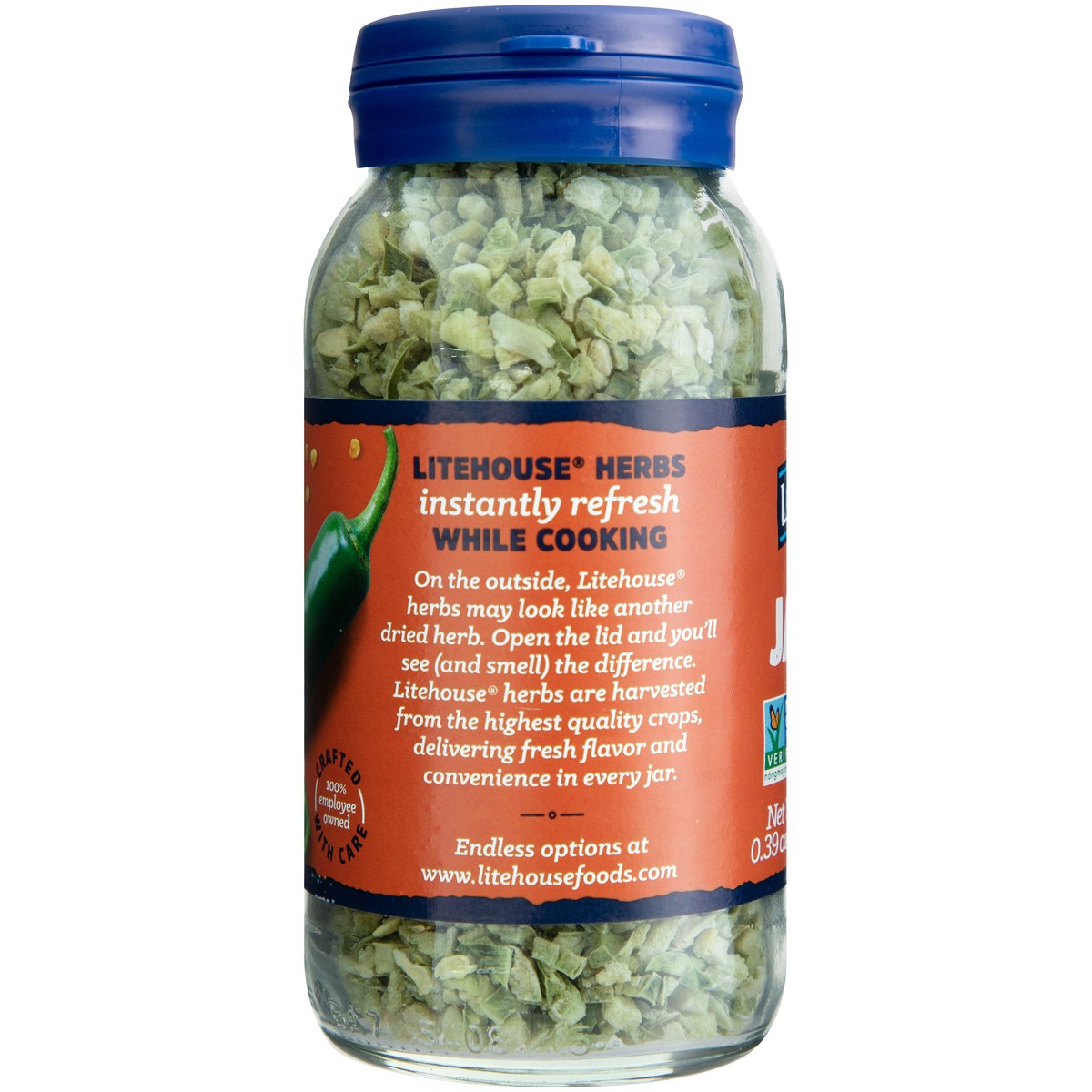 slide 4 of 5, Litehouse Freeze Dried Jalapeno 0.39 oz. Jar, 200 ml