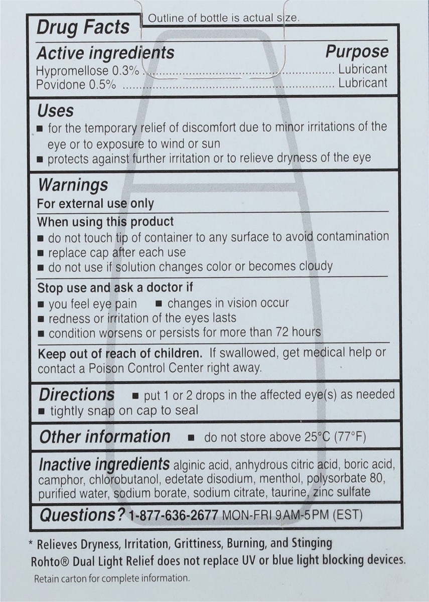 slide 13 of 13, Rohto Dual Light Relief, 4 Oz, 0.4 oz