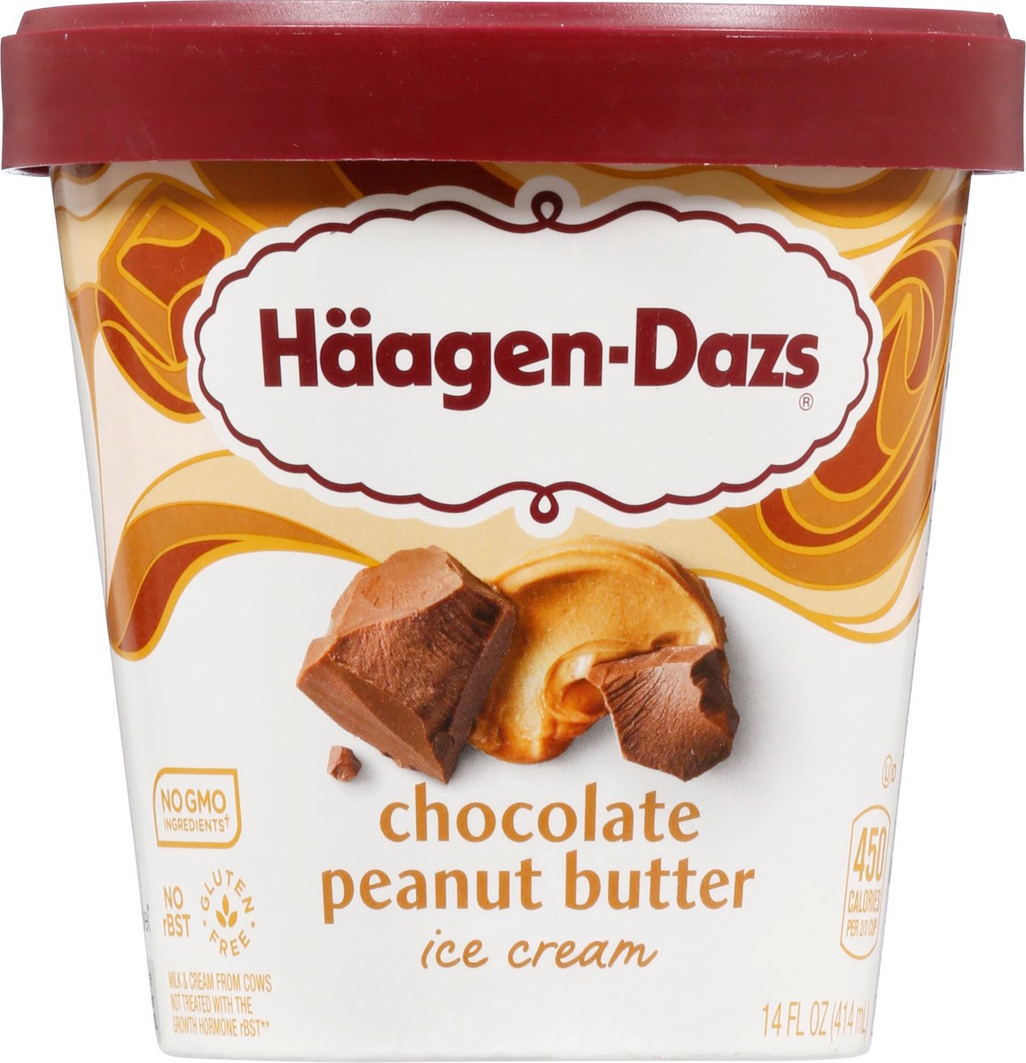 slide 9 of 9, Häagen-Dazs Chocolate Peanut Butter Ice Cream, 14 fl oz