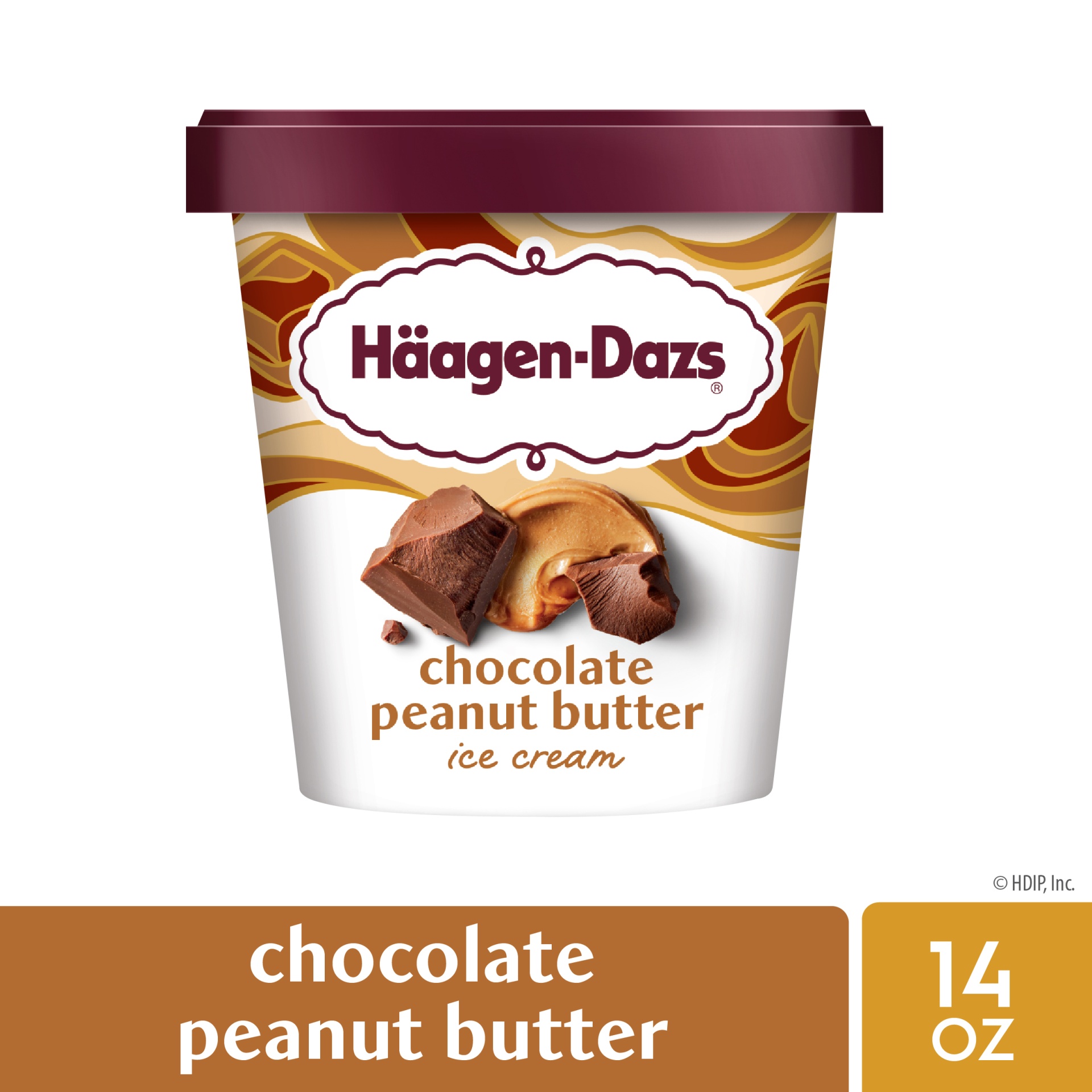 slide 1 of 6, Häagen-Dazs Chocolate Peanut Butter Ice Cream, 14 fl oz
