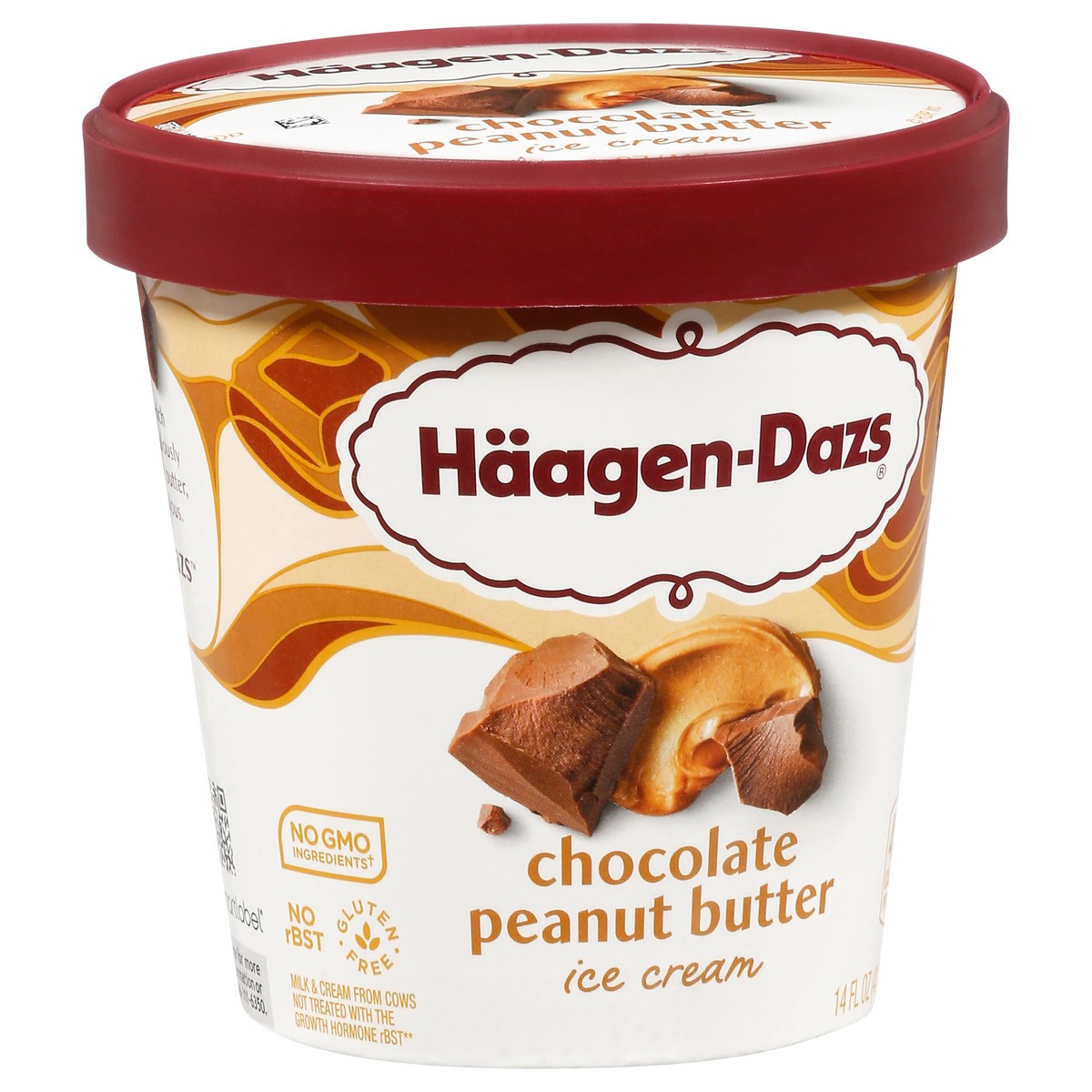 slide 8 of 9, Häagen-Dazs Chocolate Peanut Butter Ice Cream, 14 fl oz