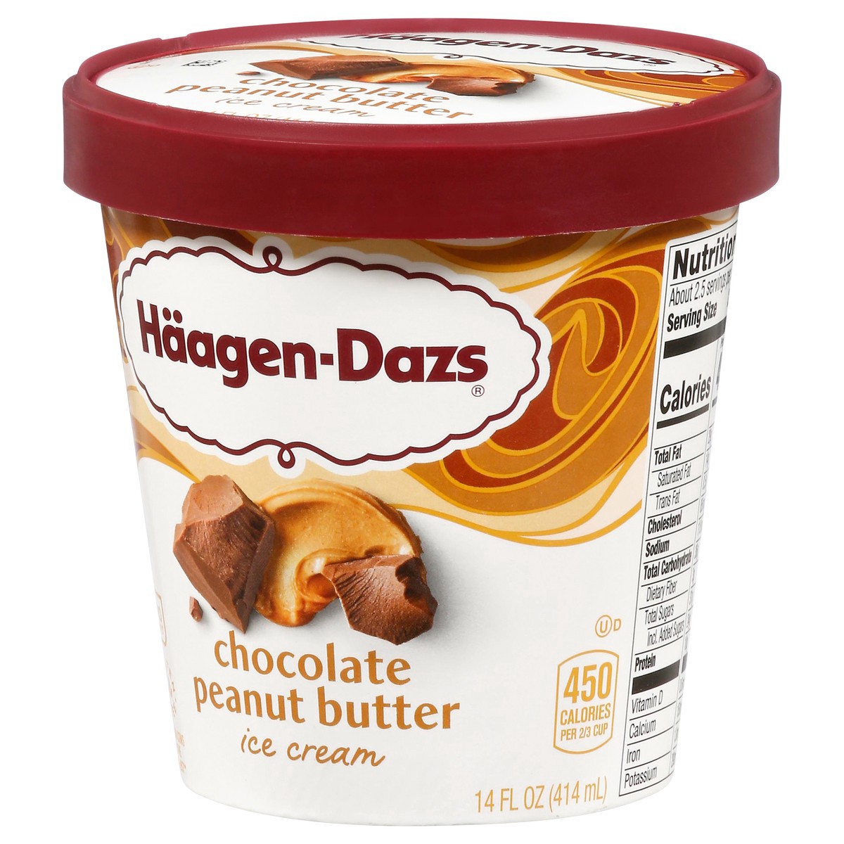 slide 4 of 9, Häagen-Dazs Chocolate Peanut Butter Ice Cream, 14 fl oz