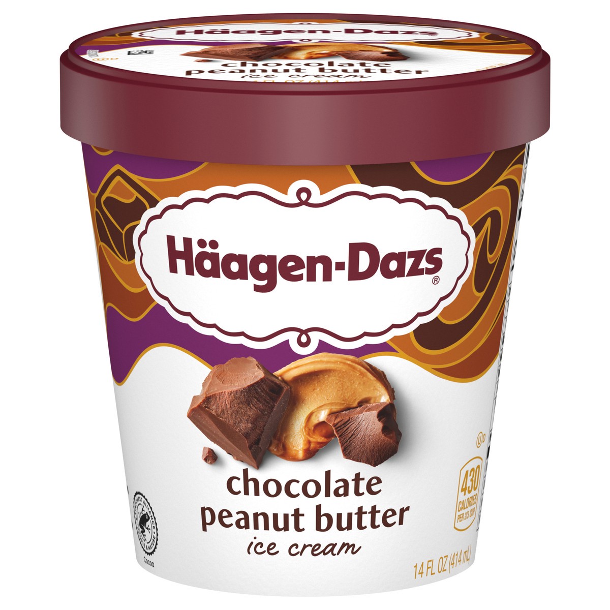 slide 1 of 9, Häagen-Dazs Chocolate Peanut Butter Ice Cream, 14 fl oz