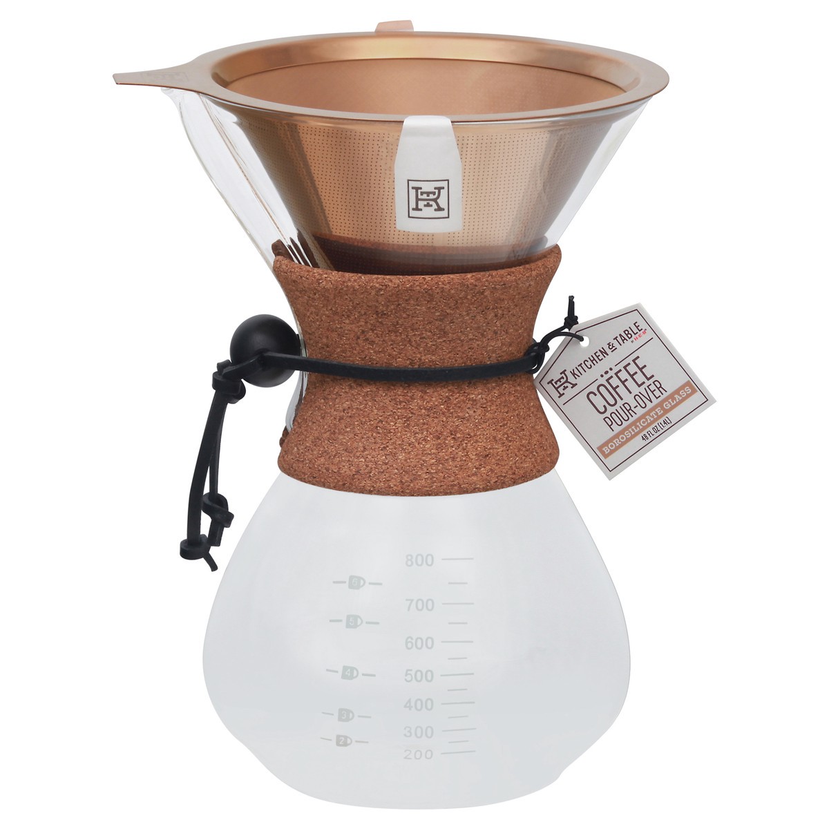 slide 3 of 12, Kitchen & Table by H-E-B Glass Pour-Over Coffee Brewer, 1 ct
