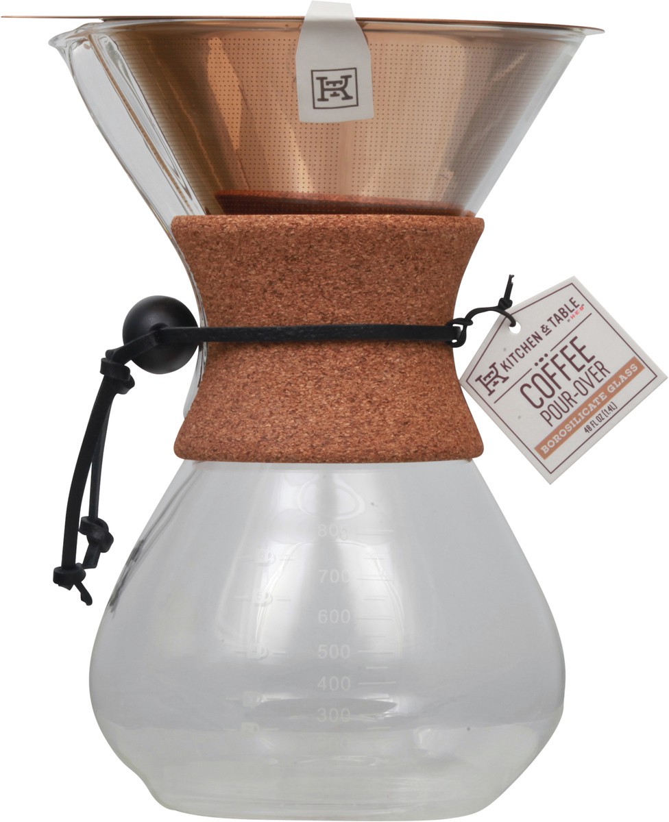 slide 10 of 12, Kitchen & Table by H-E-B Glass Pour-Over Coffee Brewer, 1 ct