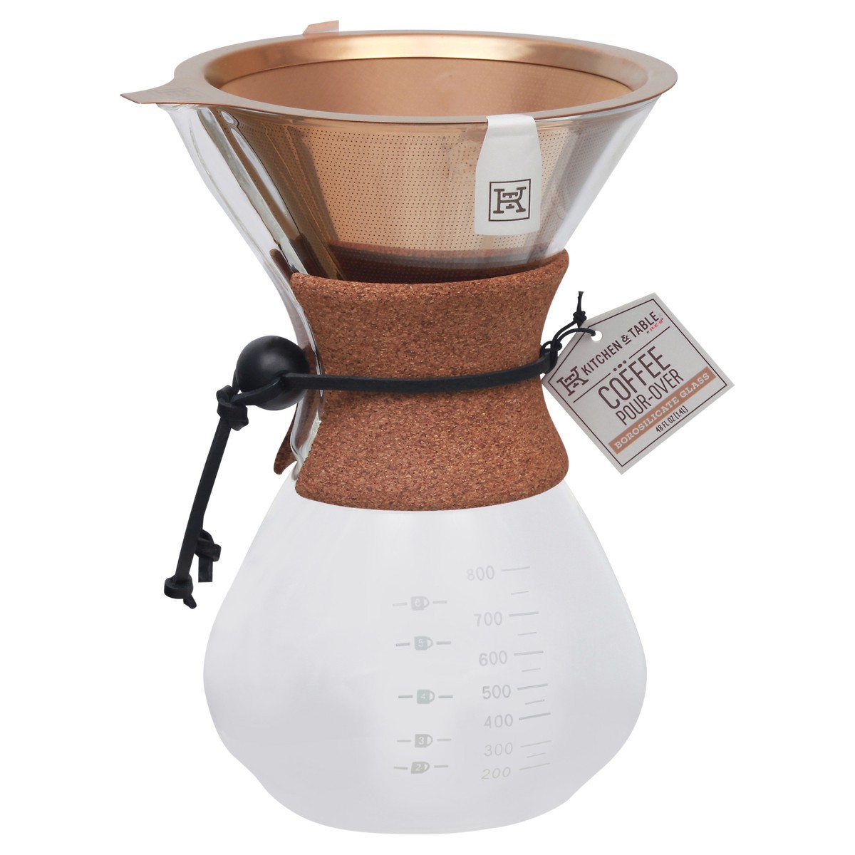 slide 8 of 12, Kitchen & Table by H-E-B Glass Pour-Over Coffee Brewer, 1 ct