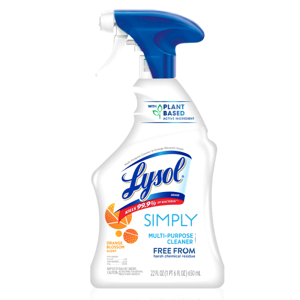 slide 1 of 1, Lysol Simply Orange Blossom Multi-Purpose Cleaner, 22 fl oz