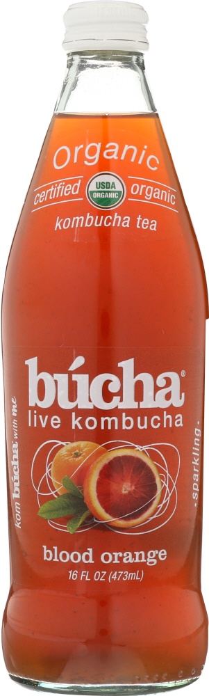 slide 1 of 1, búcha Kom Black Blood Orange Organic, 16 fl oz