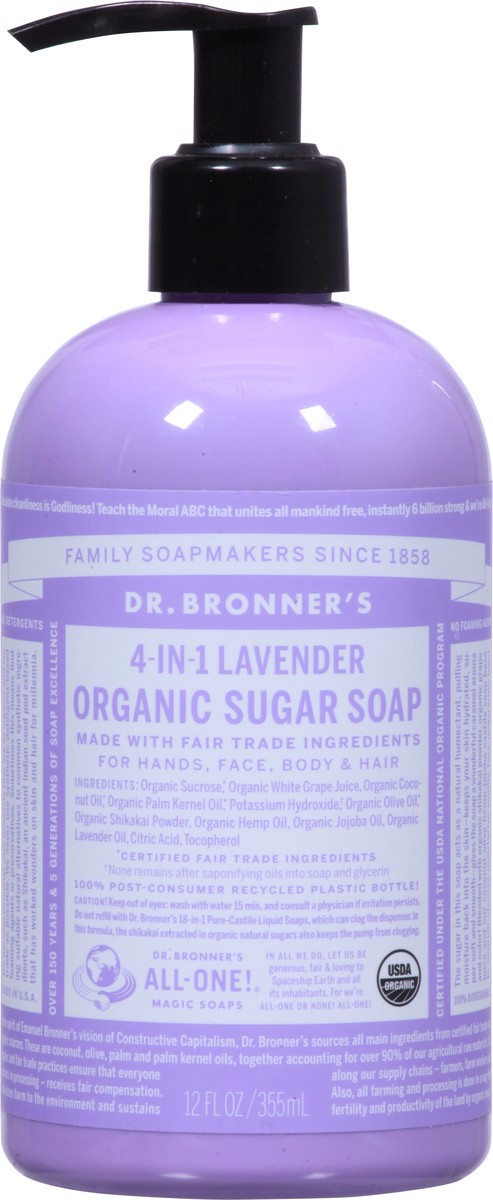 slide 5 of 9, Dr. Bronner's Sugar Soap Lavender, 12 oz