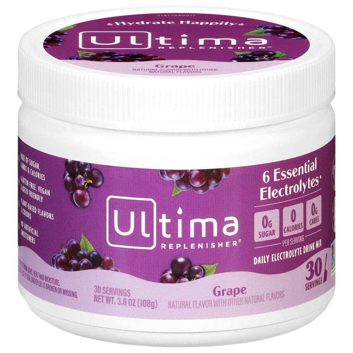 slide 1 of 1, Ultima Replenisher Daily Grape Electrolyte Drink Mix 3.8 oz, 3.8 oz