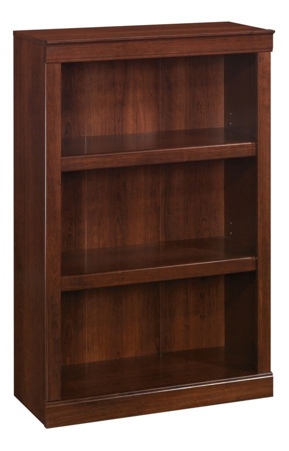 slide 3 of 10, Realspace 45"H 3-Shelf Bookcase, Mulled Cherry, 1 ct