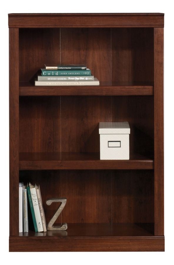 slide 6 of 10, Realspace 45"H 3-Shelf Bookcase, Mulled Cherry, 1 ct