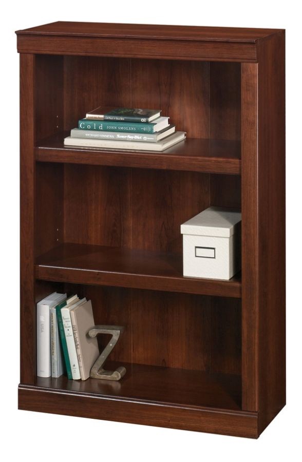 slide 5 of 10, Realspace 45"H 3-Shelf Bookcase, Mulled Cherry, 1 ct