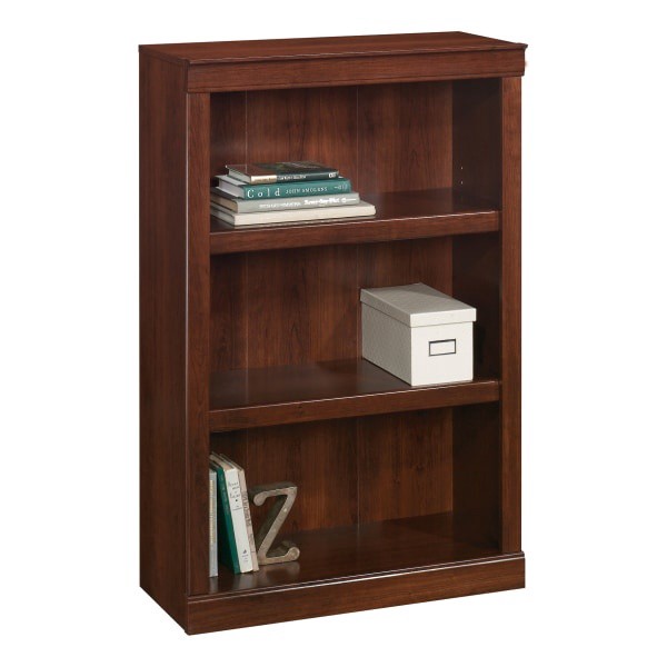 slide 1 of 10, Realspace 45"H 3-Shelf Bookcase, Mulled Cherry, 1 ct