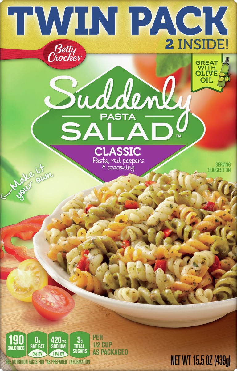 slide 7 of 9, Betty Crocker Suddenly Pasta Salad, Classic, 15.5 oz., Twin Pack, 2 ct