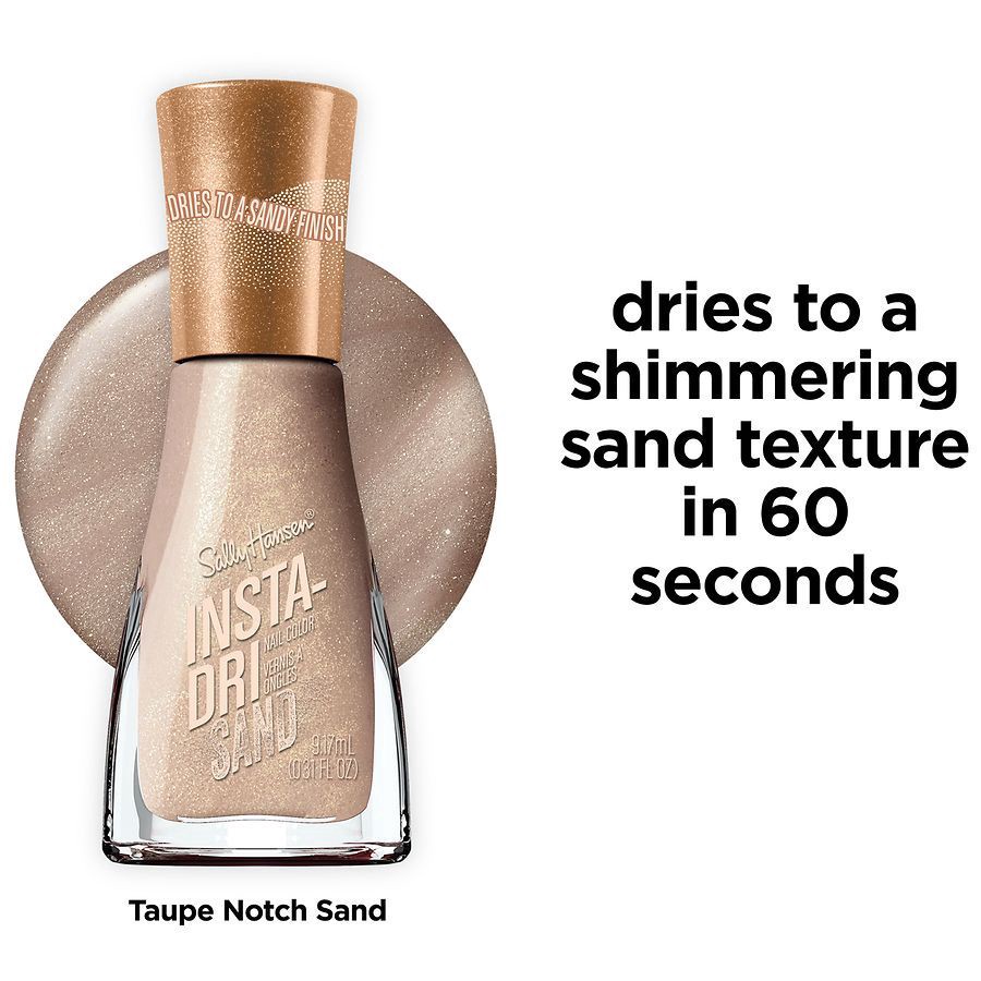 slide 5 of 5, Sally Hansen Insta-Dri The Sand Collection Nail Color - Taupe Notch Sand, 0.31 fl oz
