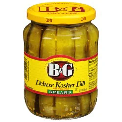 B&G Spears Deluxe Kosher Dill Pickles 24 fl oz