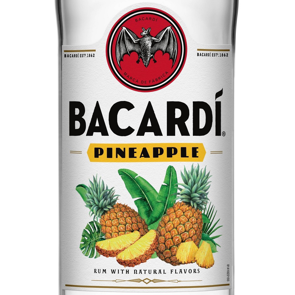 slide 3 of 4, Bacardí Bacardi Pineapple Rum, Gluten Free 35% 75Cl/750Ml, 750 ml