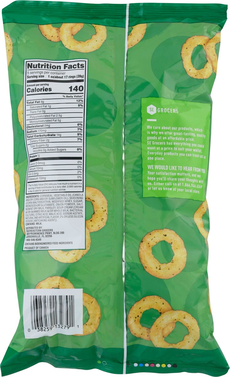 slide 5 of 9, Se Grocers Sour Crm Onion Rng, 5 oz