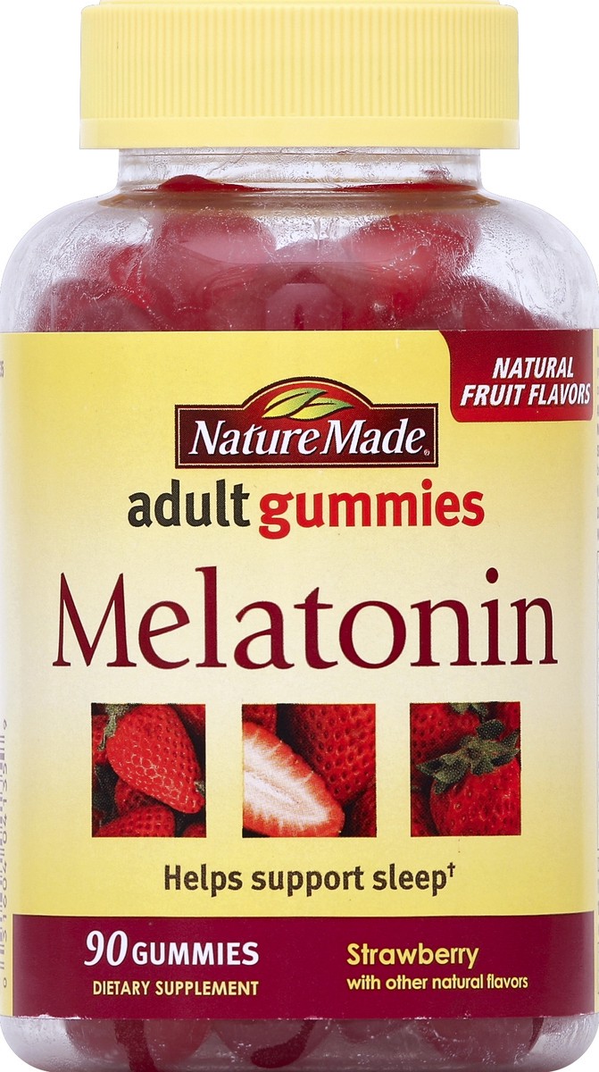 slide 5 of 6, Nature Made Strawberry Melatonin Adult Gummies, 90 ct