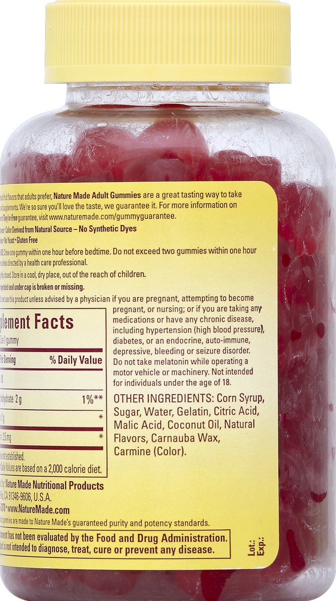 slide 6 of 6, Nature Made Strawberry Melatonin Adult Gummies, 90 ct