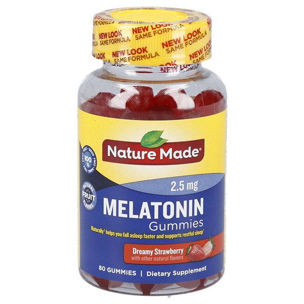 slide 1 of 6, Nature Made Strawberry Melatonin Adult Gummies, 90 ct