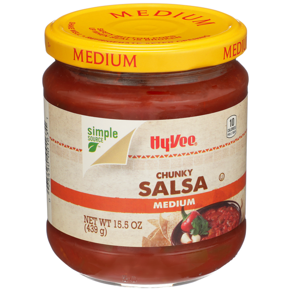 slide 1 of 8, Hy-vee Medium Chunky Salsa, 15.5 oz