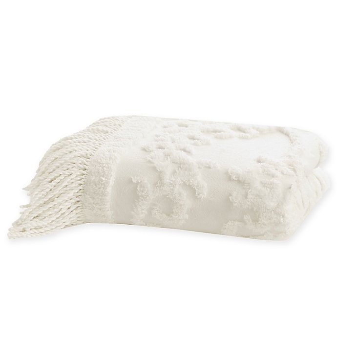 slide 1 of 3, Madison Park Chloe Throw Blanket - Ivory, 1 ct