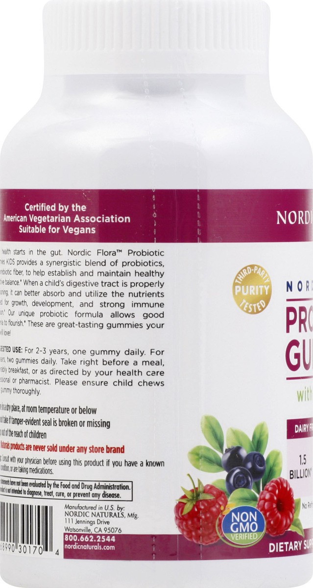 slide 8 of 9, Nordic Naturals Kids Flora Probiotic Gummies, 60 ct