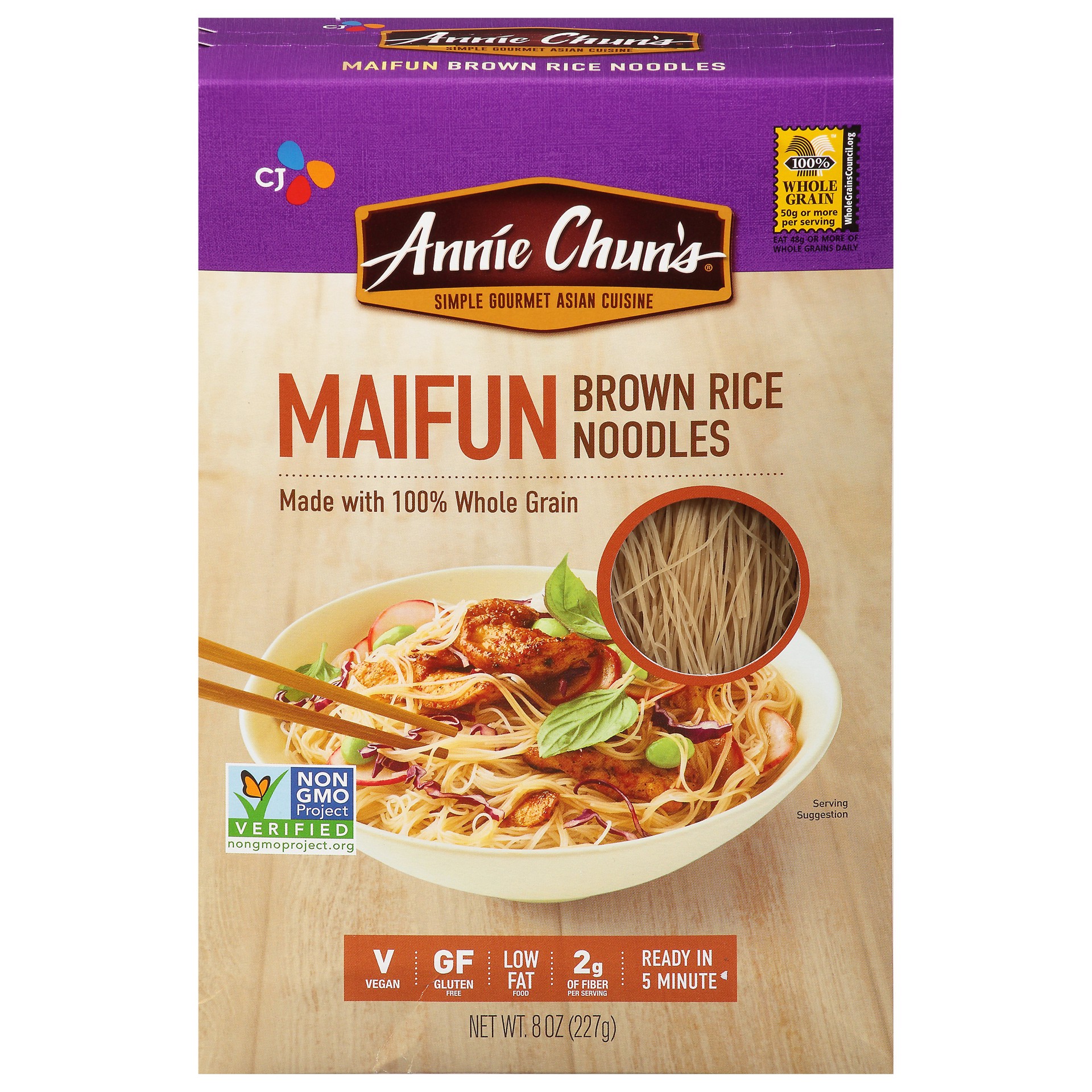 slide 1 of 9, Annie Chun's Maifun Brown Rice Noodles, 8 oz