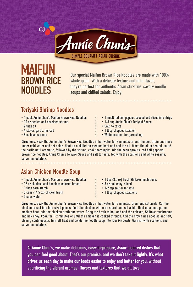 slide 8 of 9, Annie Chun's Maifun Brown Rice Noodles, 8 oz