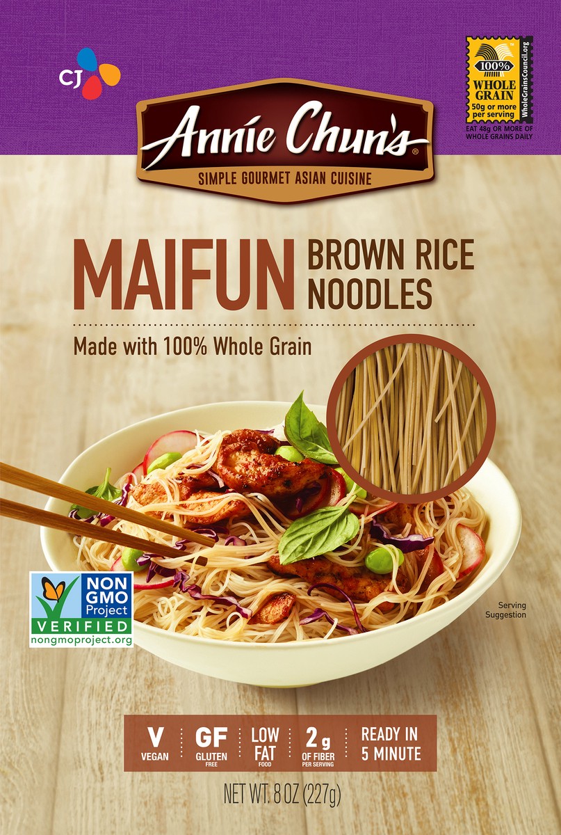 slide 3 of 9, Annie Chun's Maifun Brown Rice Noodles, 8 oz