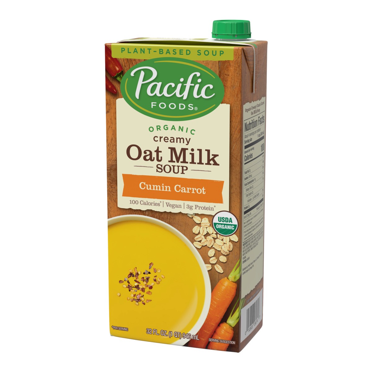 slide 6 of 10, Pacific Foods Organic Cumin Carrot Oat Milk Soup, 32 oz Carton, 1 ct
