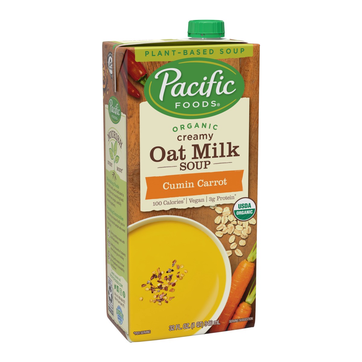 slide 2 of 10, Pacific Foods Organic Cumin Carrot Oat Milk Soup, 32 oz Carton, 1 ct