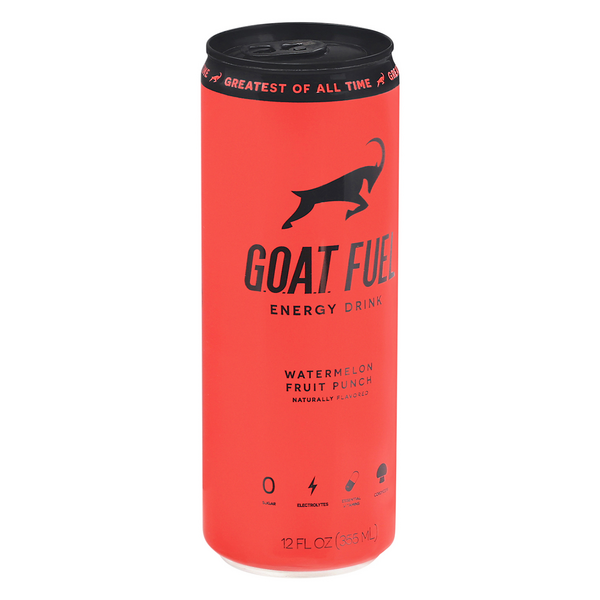 slide 1 of 1, G.O.A.T. Fuel Watermelon Fruit Punch Sports Energy Drink 12 fl oz, 12 fl oz