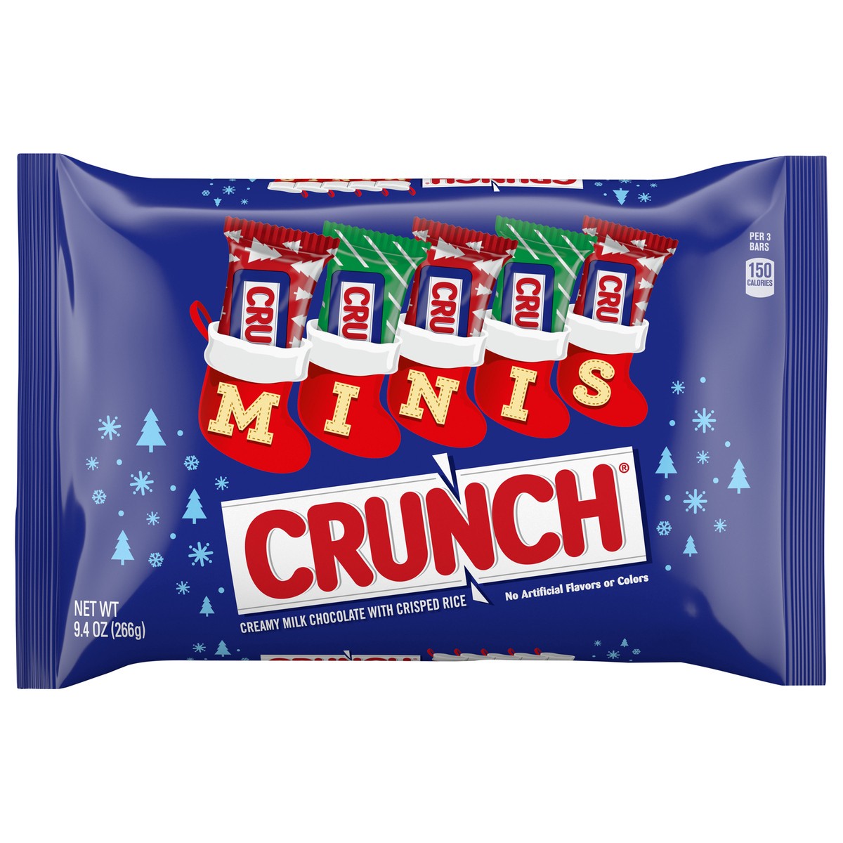 slide 8 of 12, CRUNCH MINIS Milk Chocolate and Crisped Rice Individually Wrapped Candy Bars White Elephant Gifts, 9.4 oz