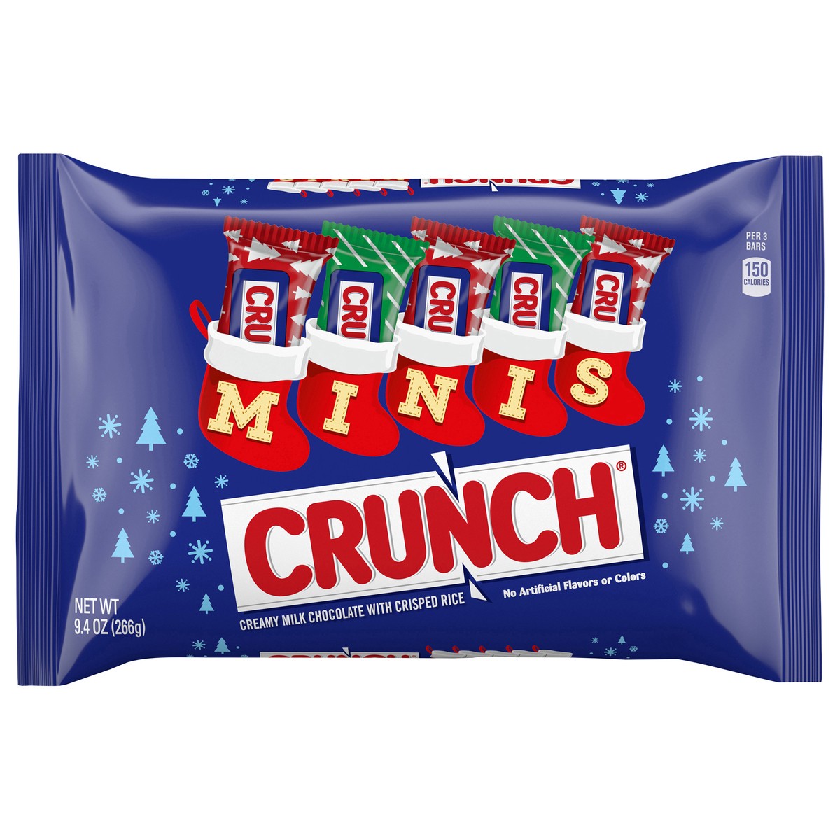 slide 1 of 12, CRUNCH MINIS Milk Chocolate and Crisped Rice Individually Wrapped Candy Bars White Elephant Gifts, 9.4 oz