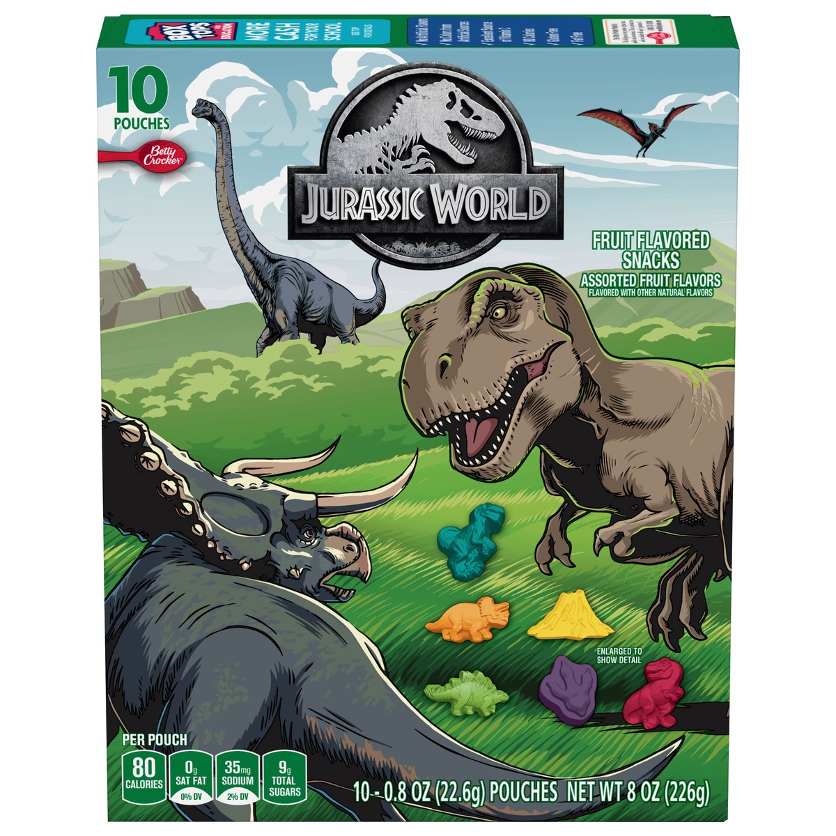 slide 1 of 3, Betty Crocker Jurassic World Assorted Fruit Flavored Snacks 10 ea, 8 oz