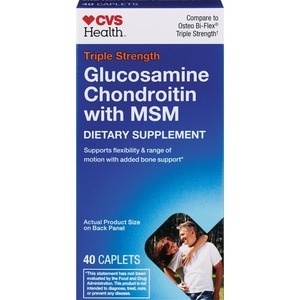 slide 1 of 1, CVS Health Triple Strength Glucosamine Chondroitin Caplets, 40 ct