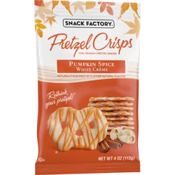 Snack Factory Pretzel Crisps Pumpkin Spice White Crème