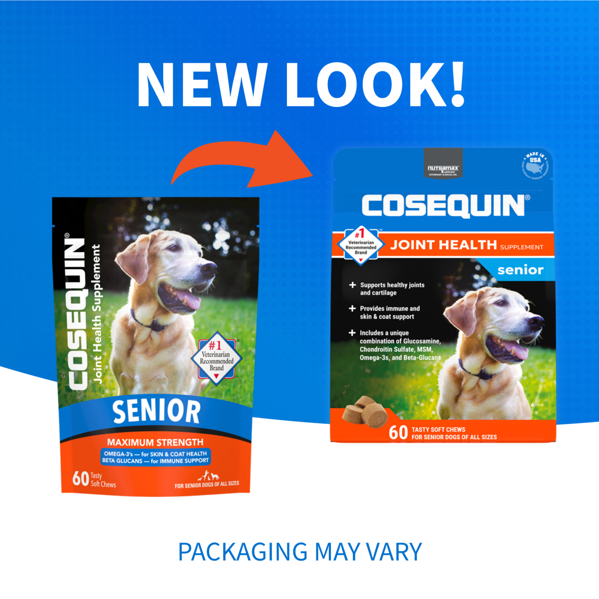 slide 4 of 8, Nutramax Pet Cosequin Csq-60ct Senior Chews, 60 ct