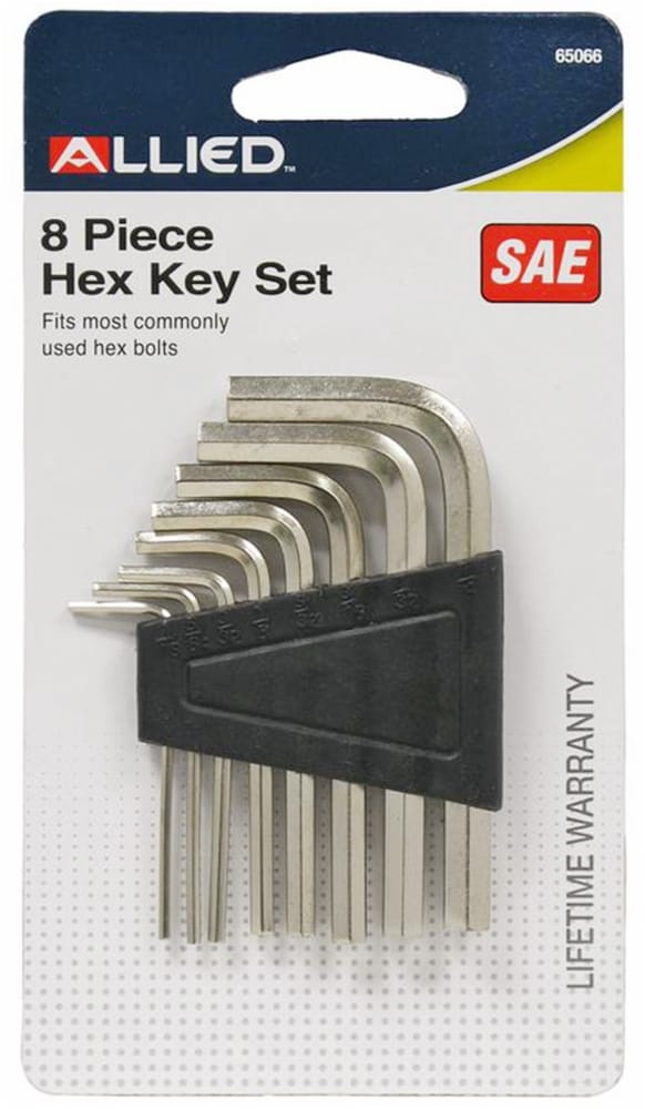 slide 1 of 1, Allied 8-Piece Hex Key Set - Sae, 8 ct