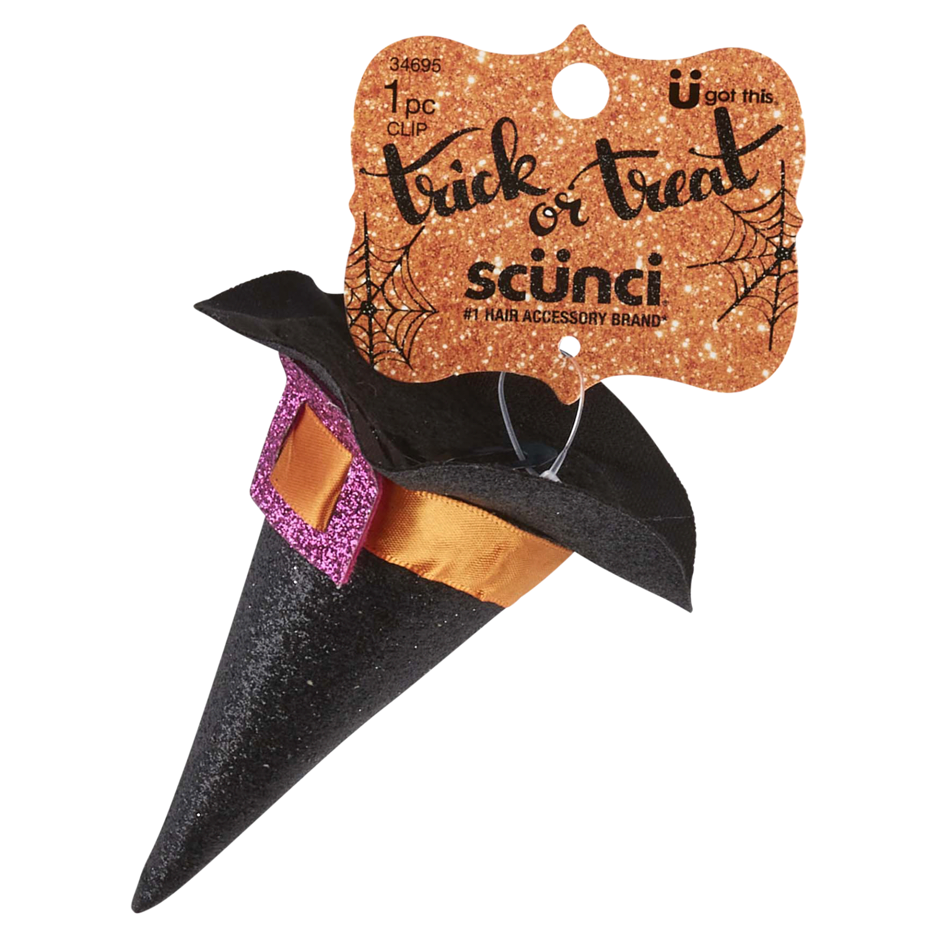 slide 1 of 1, scünci Scunci Witch Hat Clip, 1 ct