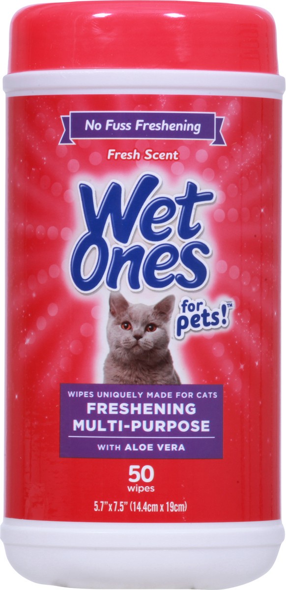 slide 2 of 9, Wet Ones Multipurpose Wipe For Cats, 50 ct