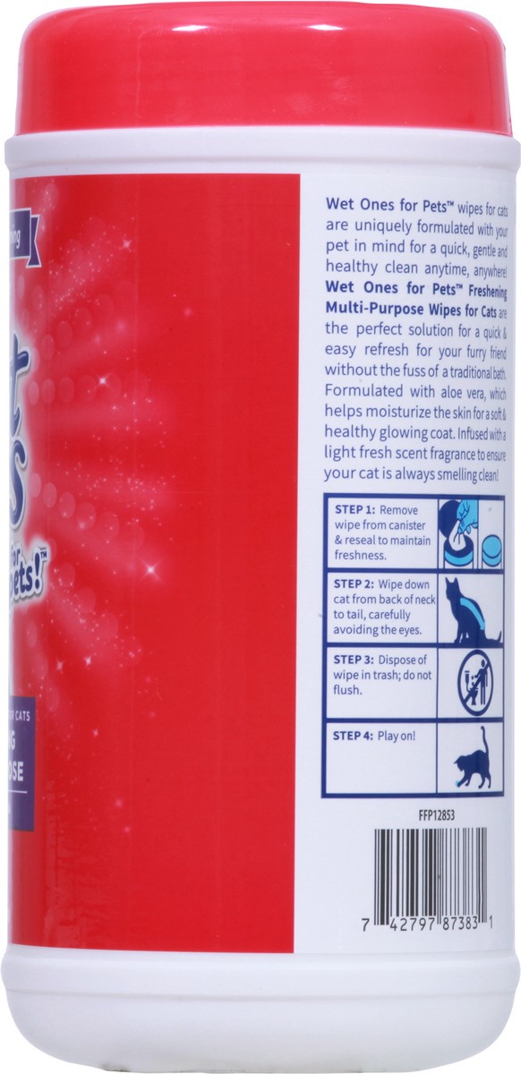 slide 9 of 9, Wet Ones Multipurpose Wipe For Cats, 50 ct