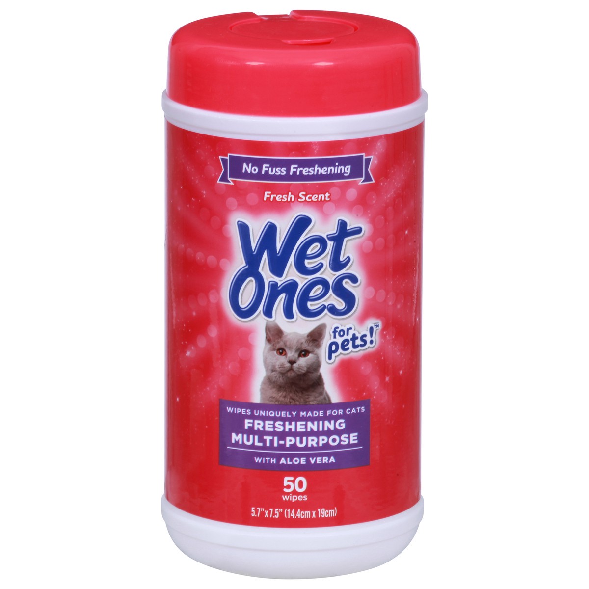 slide 1 of 9, Wet Ones Multipurpose Wipe For Cats, 50 ct