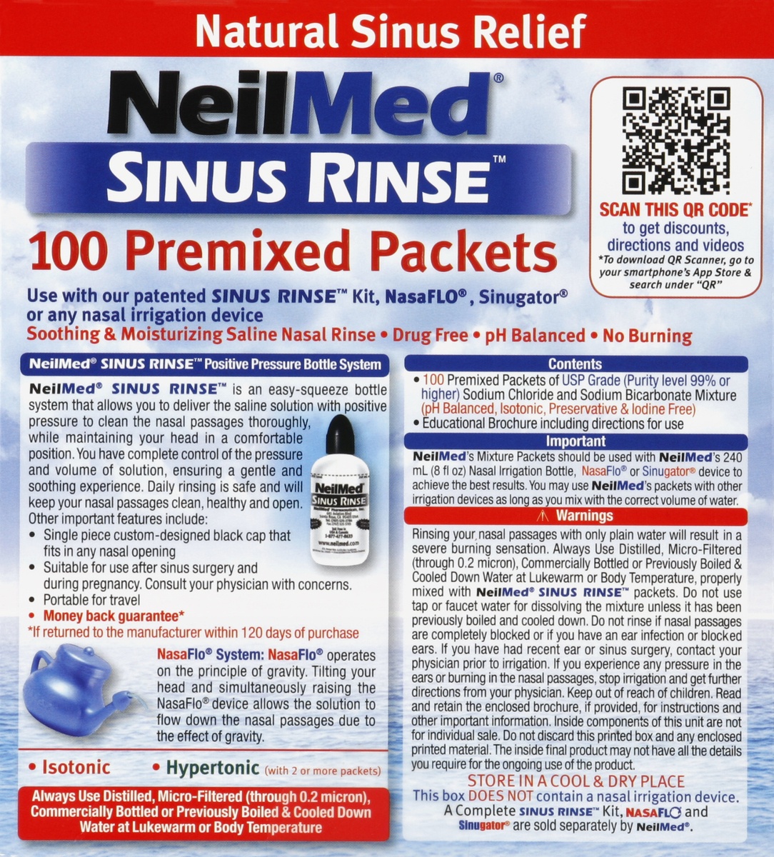 slide 5 of 5, NeilMed Sinus Relief Rinse Packsts, 100 ct